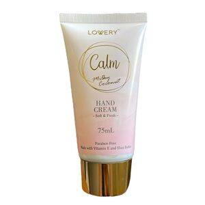 Lovery Calm Milky Coconut Soft & Fresh Hand Cream 75mL NEW